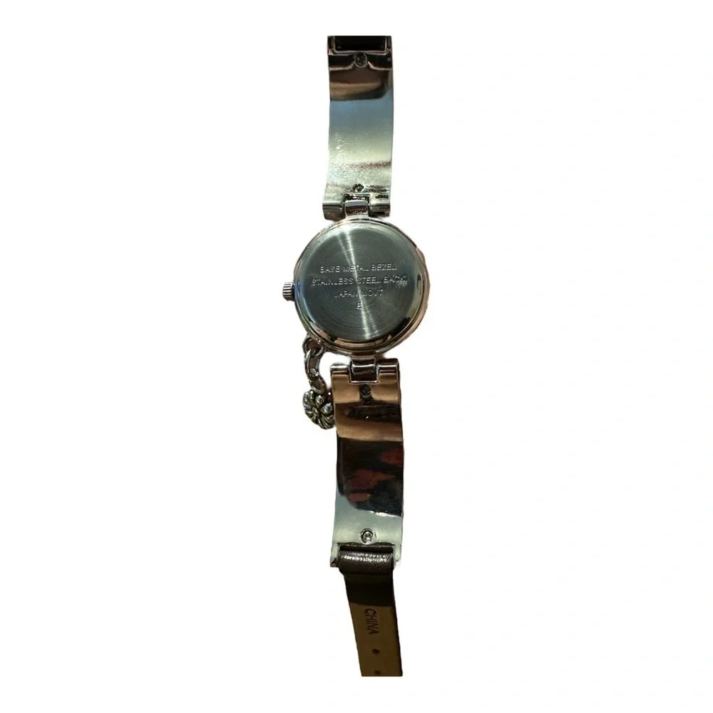 Premier Designs Petal Watch Women’s with Leather Braided and Silver Band